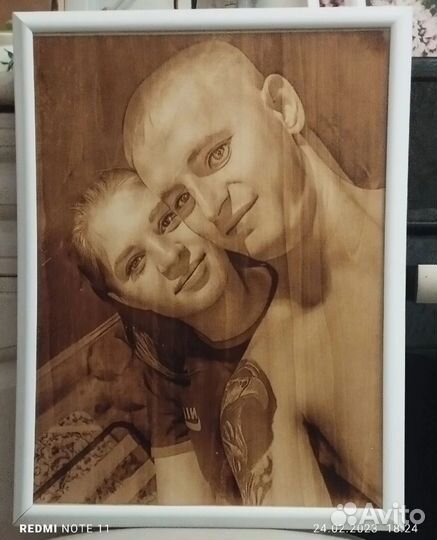 Выжигание по дереву портретов и картин на заказ