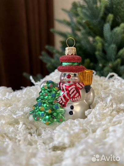 Ёлочные игрушки Снеговик и Сова Польша