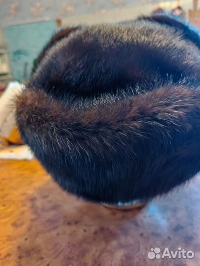 Шапка ушанка норковая