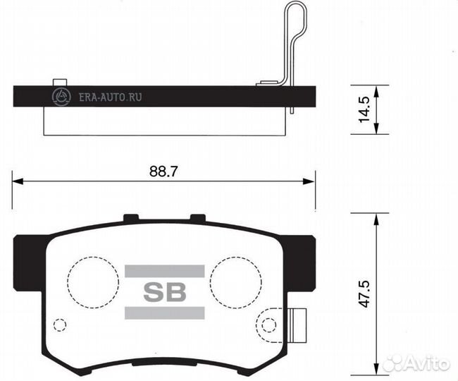 Sangsin brake SP1076R Колодки торм.зад