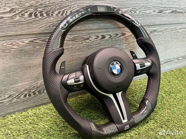 Новый Руль BMW F10 / F06 / F01 Карбон с тахометром