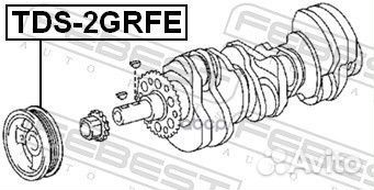 Шкив коленвала toyota RAV4 ACA3#,ALA3#,GSA33,ZS