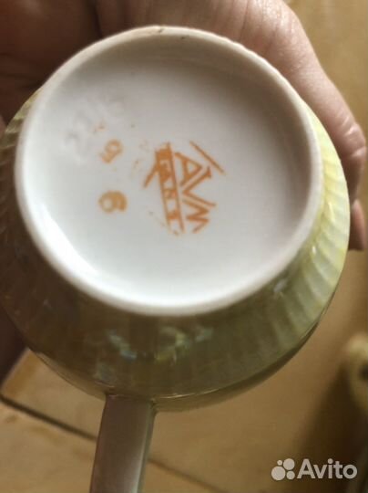 Фарфоровый чайный сервиз роза гдр