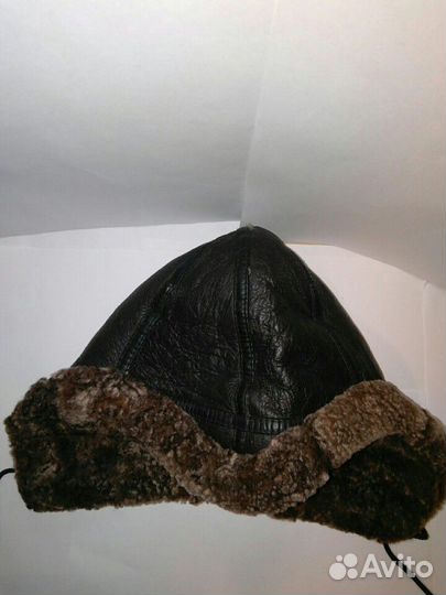Шапка, натуральная кожа, мех