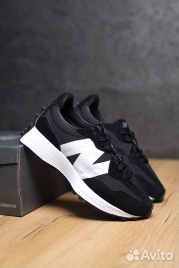 New Balance 327 Black White