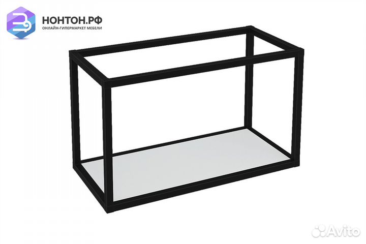 Полка Лофт пмг-Л 600 черная / белая