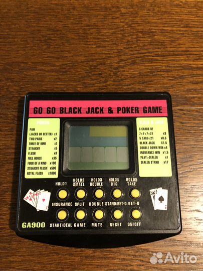 Go Go Black Jack & Poker Game. GA 900