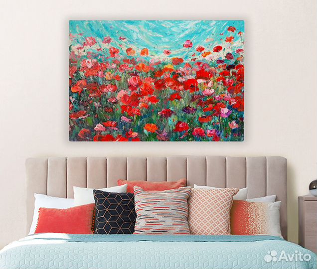 Большая картина маслом на холсте 100х70 см 