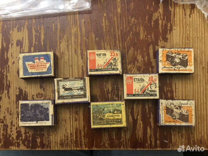 Спички СССР в деревянном коробке