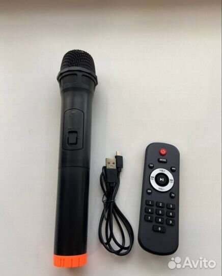 Колонка с RGB подсветкой и микрофоном караоке