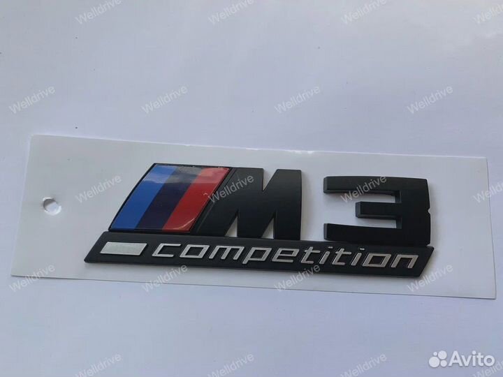 Шильд M3 Competition BMW 3 G20 черный матовый