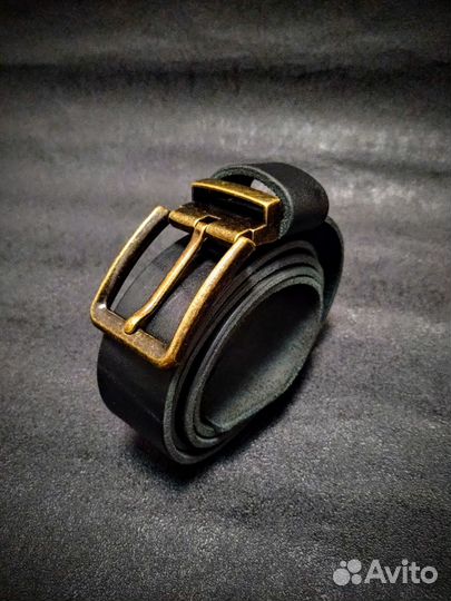 Мужской кожаный ремень ручной работы