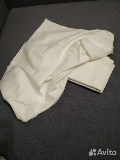 Простынь+наволочка,белое х/б,новое