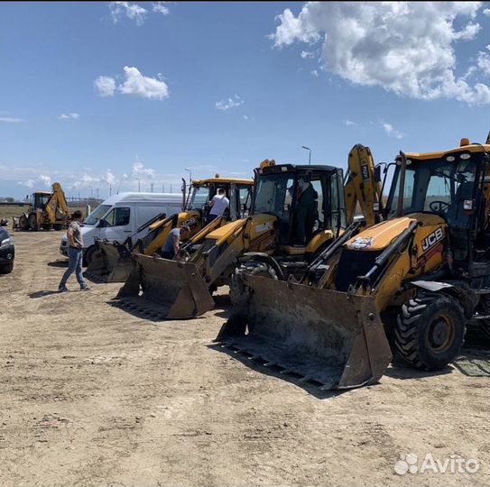 Аренда эксковатора погрузчика jcb с гидромолотом