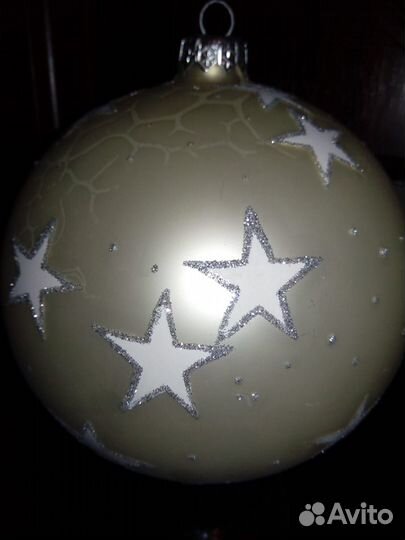 Шар коллекционный новогодний стекло
