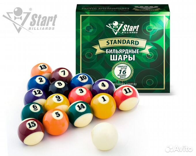 Шары Start Billiards пул 57мм 797405