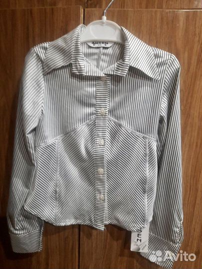 Блузка в полоску на девочку 5-6 лет