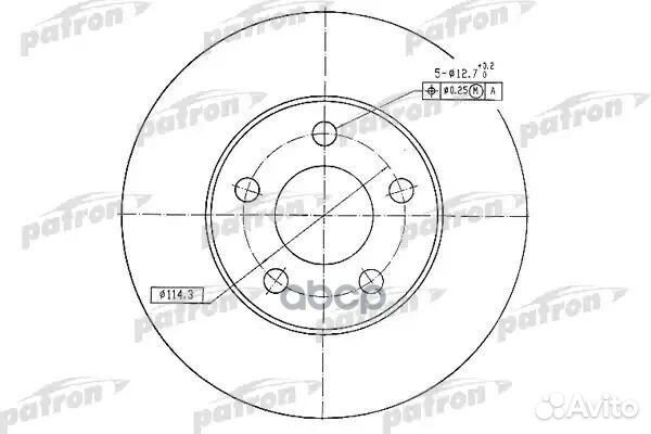 PBD4744 patron Диск тормозной PBD4744 patron