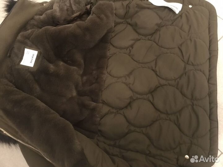 Куртка парка пихора Zara зима 122-128 новая