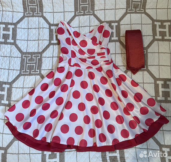 Платье бюстье в горох