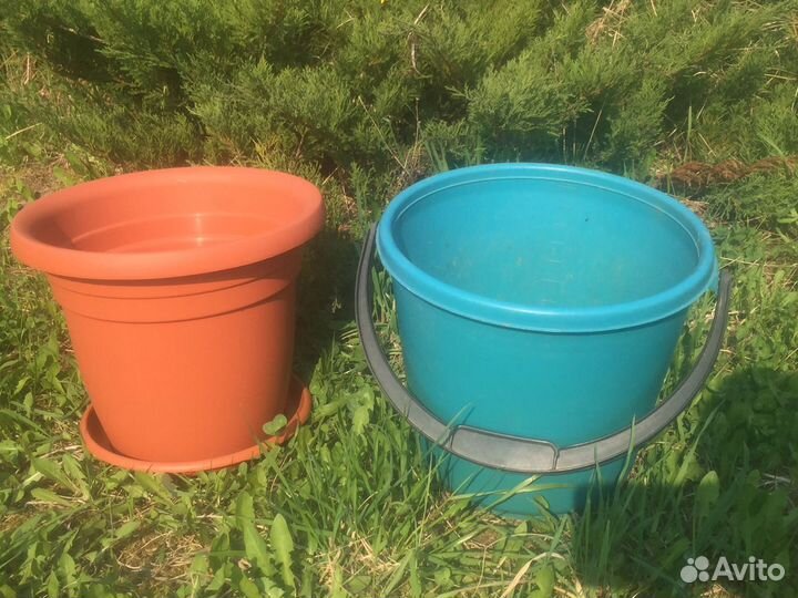 Вазон уличный для цветов 10 л,новый,Италия, 4 шт