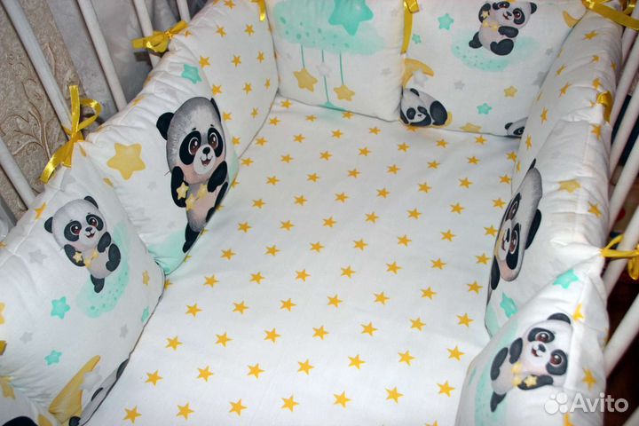 Бортики новые в детскую кроватку