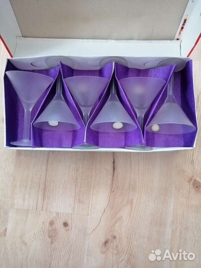 Бокалы хрусталь стекло для мартини, коктейлей