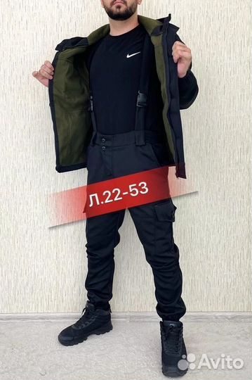 Костюм демисезонный горка мужской черный