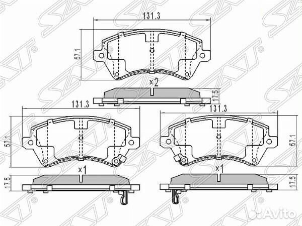Колодки тормозные перед toyota corolla 121 LHD