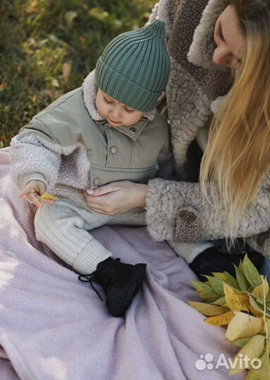 Детская куртка анорак тедди для мальчиков 80 86