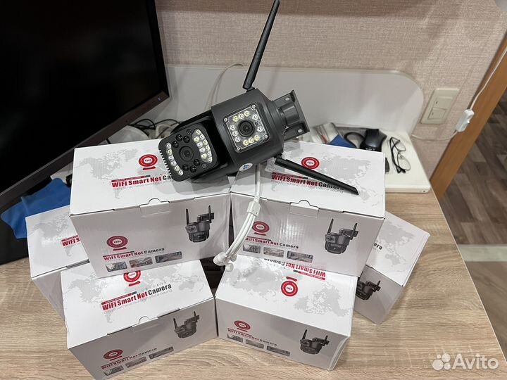 Уличная, 4G и WiFi камера с двойным объективом 5Mp