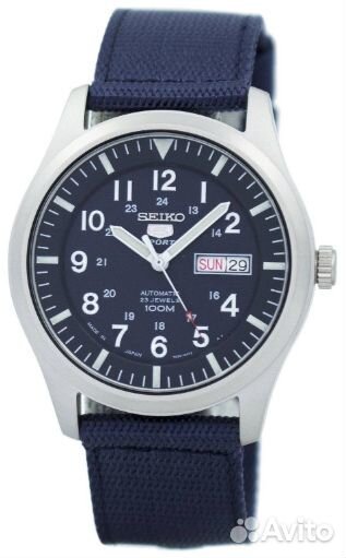 Часы Seiko 5 snzg11J1 Military Automatic Blue