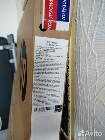 Продам ноутбук. Новый. HP laptop 17