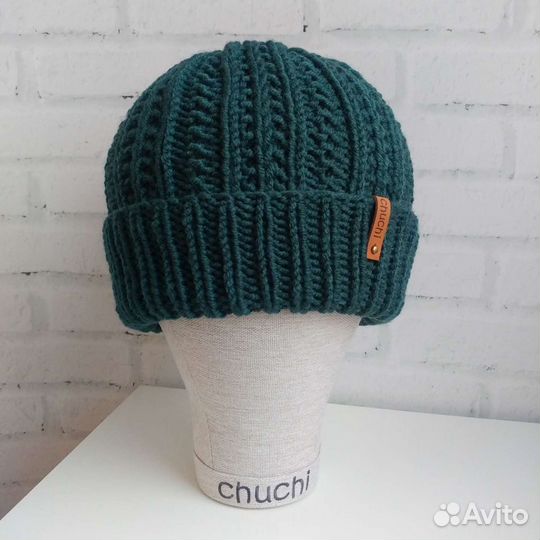 Шапка вязаная ручная работа