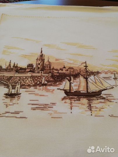 Картина вышитая крестом ручная работа