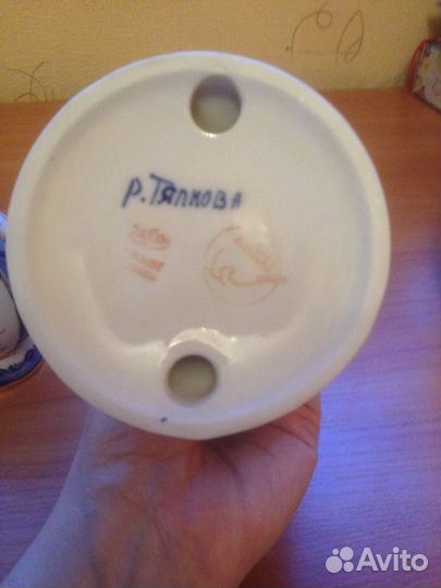 Яйцо пасхальное Гжель ручная работа