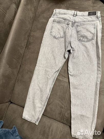 Джинсы mango mom 38, серые