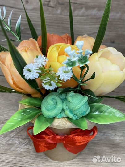 Букет цветы из мыла