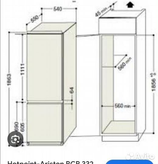 Запчасти Холодильника Ariston BCS 333 A VE I