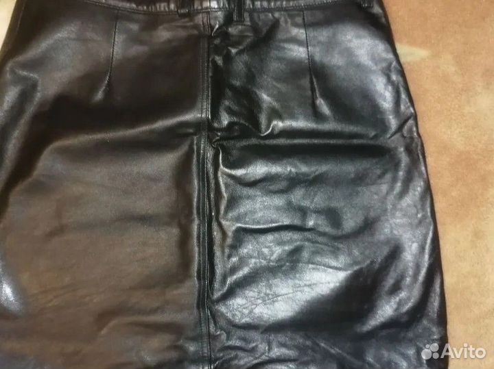 Кожаная юбка из натуральной кожи