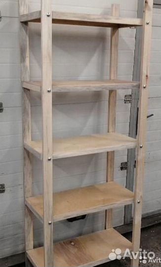 Стеллаж 5 полок дерево 75х30х180 разборный