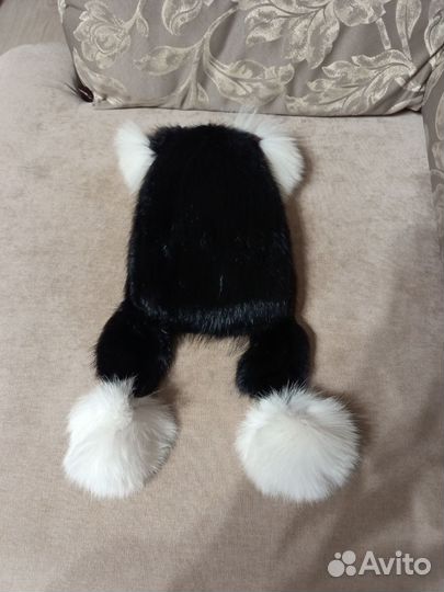 Шапка из нутрии детская