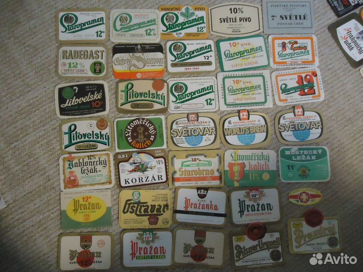 Этикетки пивные чехословацкие