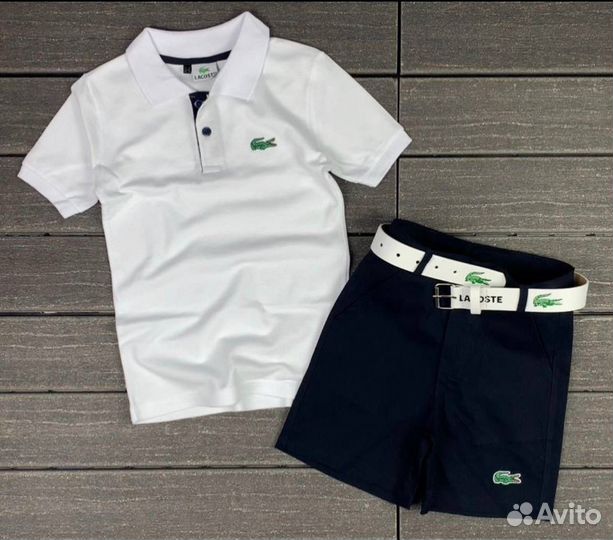 Детский костюм в стиле Lacoste (футболка+шорты)