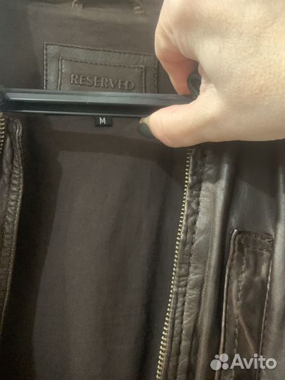 Кожаная куртка мужская 48 50
