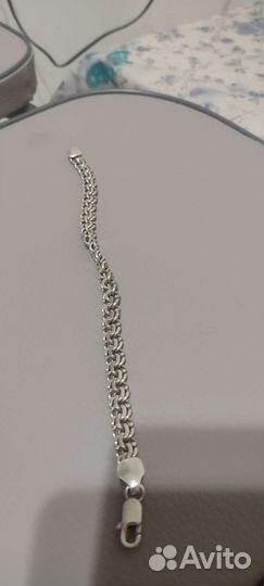 Серебряный браслет мужской бу