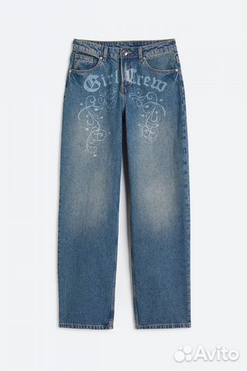 Джинсы H&M с рисунком, 38 (44), новые