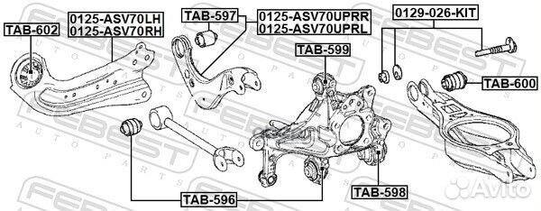 Сайлентблок задний нижнего рычага TAB600 Febest