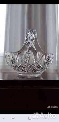 Ваза конфетница хрустальная гдр