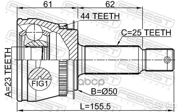 1210-lana44 ШРУС наружный к-кт Hyundai Elantra